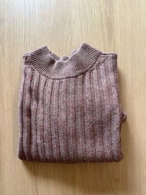 Madewell Tan Mockneck Sweater
